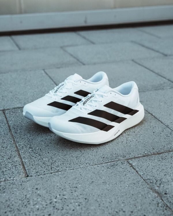 Adidas-Adizero-EVO-Cloud-White-Sneakers-with-Black-Detailing.jpeg Adidas Adizero EVO Cloud White Sneakers with Black Detailing