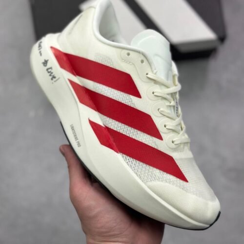 Adidas-Adizero-EVO-Cream-White-Base-with-Bold-Red-Stripes.jpeg Adidas Adizero EVO Cream White Base with Bold Red Stripes