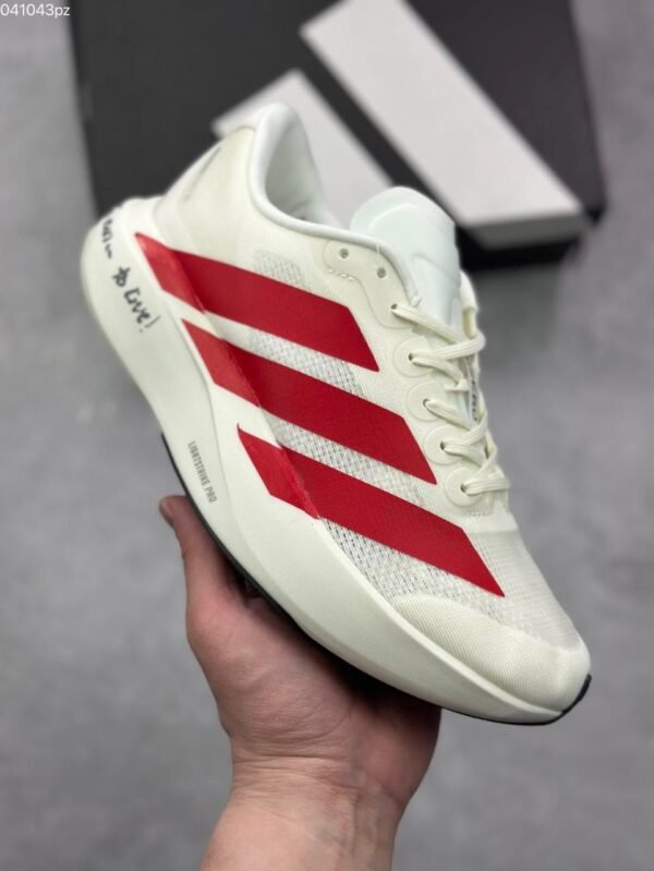 Adidas-Adizero-EVO-Cream-White-Base-with-Bold-Red-Stripes.jpeg Adidas Adizero EVO Cream White Base with Bold Red Stripes